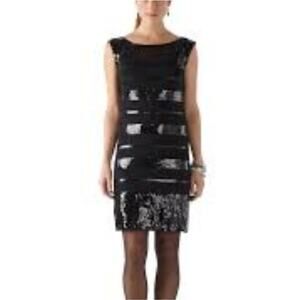 White House Black Market sequin striped lbd dress